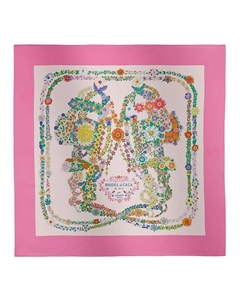 HERMES Шёлковый шарф Mulberry розовый, Pink Hermès