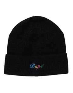 Вышитая ребристая шапка, Black A bathing ape®