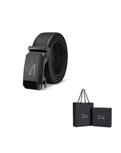 Мужской кожаный ремень с элегантной пряжкой, Black Jaguar