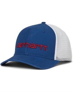 Бейсболка Canvas Mesh-Back Logo Graphic Cap, цвет Deep Ocean Carhartt