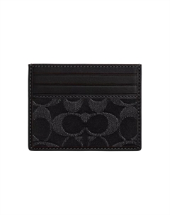 Джинсовый картхолдер мини женский серебристо-черный Coach