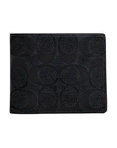 Кожаный картхолдер для мужчин черный античный никель и яркий бирюзовый и угольный Coach