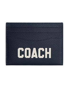 Кожаный картхолдер мини мужской темно-морской синий Coach