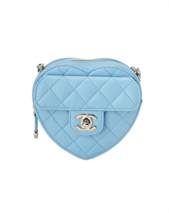 Женская сумка через плечо из овчины небесно-голубого цвета Chanel