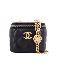 Квадратная сумка через плечо из овчины с зеркальцем Chanel