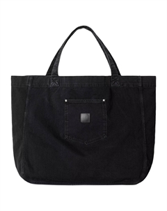 Хлопковая сумка-шопер унисекс черная, Black Carhartt wip