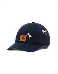 Ручная вышивка цветочная бейсболка унисекс темно-синий, Navy Blue Carhartt