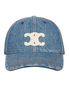 Хлопковая денимовая бейсболка мужская синяя, Blue Celine