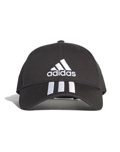 Шестипанельная классическая кепка с тремя полосками черная, Black Adidas