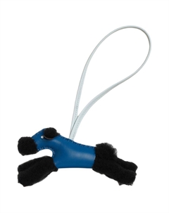 HERMES Подвеска из мериносовой шерсти унисекс черный французский сильный пыльный голубой, Black/French Blue/Dusty Blue Hermès