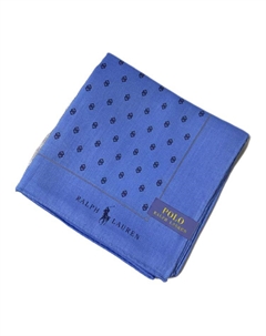 Хлопковый шелковый шарф унисекс синий, Blue Polo ralph lauren