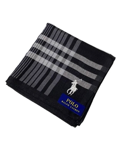 Шёлковый шарф унисекс чёрный, Black Polo ralph lauren