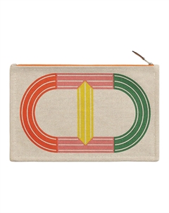 HERMES Хлопковая сумочка клатч женская желтая розовая зеленая, Yellow & Rose & Green Hermès