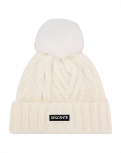 Женская шапка-бини черно-белая, White Descente