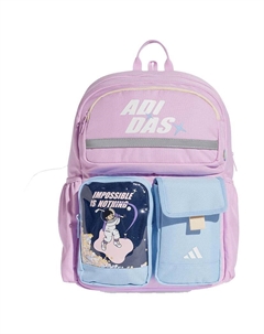 Детский рюкзак из полиэстера светло-фиолетовый с глянцевой синей отделкой, Blessing Light Purple & Glossy Finish Blue Adidas