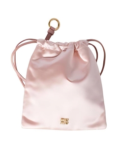 Сатиновый клатч женский розовый Miu miu