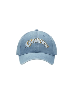 Хлопковая бейсболка унисекс красная, Light Blue Denim Champion