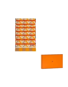 HERMES Кашемировый шарф унисекс верблюжий/оранжевый, Camel/Orange Hermès