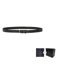 Минималистичный ремень с гравировкой логотипа, Black Saint laurent