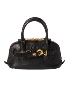 Кожаный рюкзак кроссбоди мини женский черный Miu miu