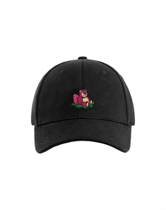 Бейсболка хлопковая унисекс серии Strawberry Bear, Black Disney