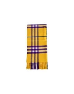 Клетчатый шарф с бахромой, Yellow Burberry