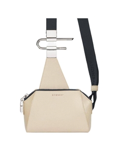 Кожаная наплечная сумка антигона мини кроссбоди мужская светло-коричневая Givenchy