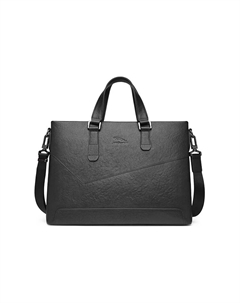 Настоящая кожаная сумка через плечо портфель мужской черный Jaguar