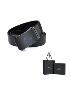 Мужской кожаный ремень из коровьей кожи шириной 3,55 см, Blue Jaguar