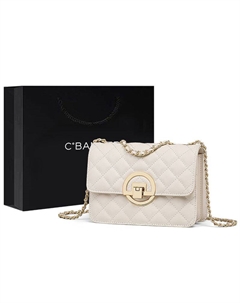 Кожаная сумка через плечо, женская черная Crossbody Bag, Milkshake White-11753 C°banner