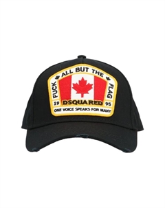 Бейсболка с вышитым логотипом и потертостями, Black Dsquared2