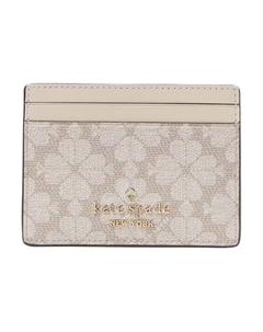 Визитница из ПВХ для женщин маленькая темно-бежевая разноцветная Kate spade