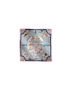 HERMES Шёлковый шарф женский розовый, Pink Hermès