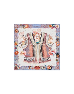 HERMES Праздничный шелковый платок, Light Purple Hermès