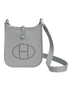 HERMES Кожаная сумка через плечо Evelyne Clemence Bullock женская облачно-дымчатая серая Hermès