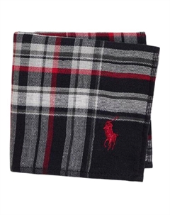 Шёлковый шарф мужской чёрный, Black Polo ralph lauren