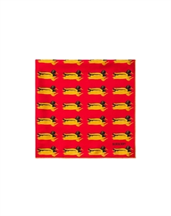 Шёлковый шарф с утиным принтом, Red Burberry