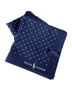 Хлопковый шелковый шарф унисекс синий, Blue Polo ralph lauren