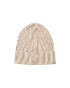 Вязаная шапка из нейлона шерсти вискозы и кашемира мужская бежевая, Beige Calvin klein