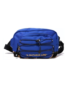 Полиэстеровый поясной рюкзак мужской синий черный, Blue A bathing ape®