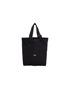Сумка-шоппер из холста с вышитым логотипом, Black Y-3