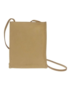 Женская желтая кожаная сумка через плечо The row