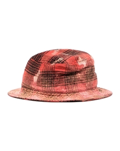 Клетчатая вельветовая шляпа с логотипом, Red We11done