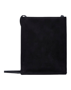 Кожаная сумка через плечо, черная The row