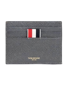 Кожаный картхолдер мужской серый Thom browne