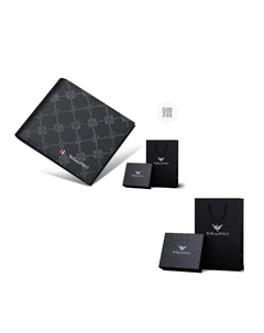 Визитница из ПВХ для мужчин черная, Black Cropped Williampolo