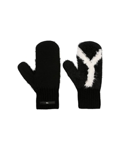 Перчатки с логотипом и отделкой из искусственной овчины, Black Y-3