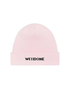 Вязаная шапка из вискозы женская розовая, Pink We11done