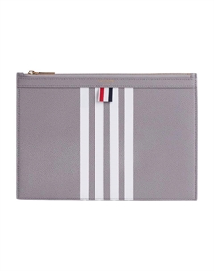 Кожаный клатч-кошелек для монет малого размера мужской серый Thom browne