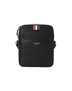 Кожаная сумка через плечо для фотоаппарата мужская черная Thom browne